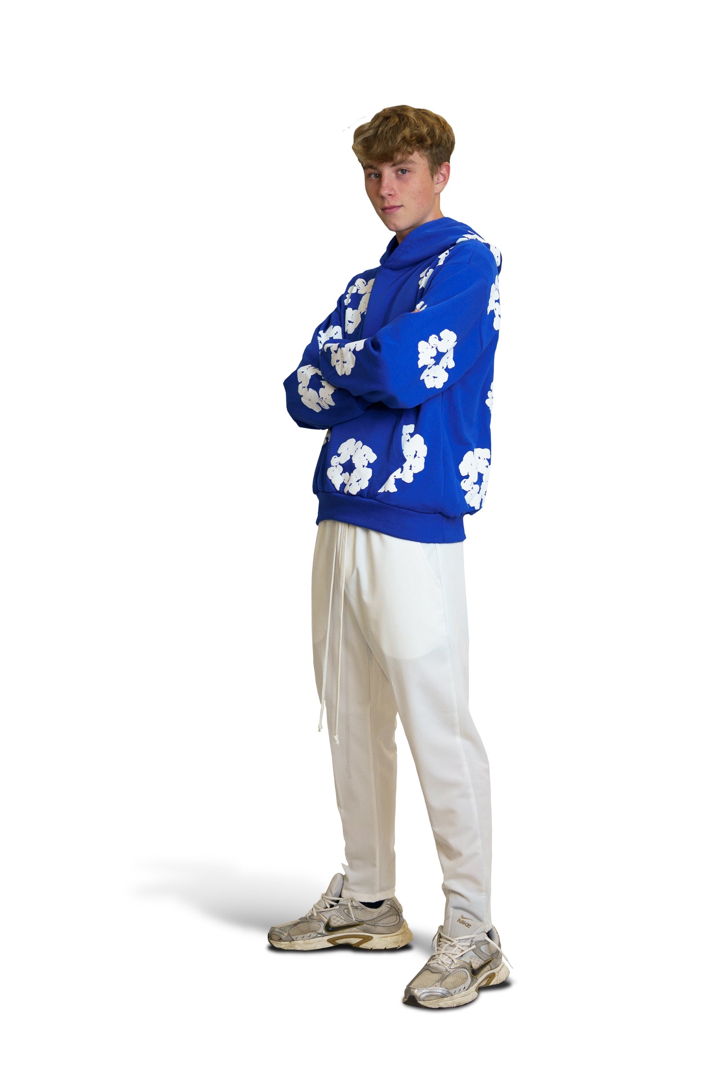 FELPA GARZATA FIORATA UNISEX